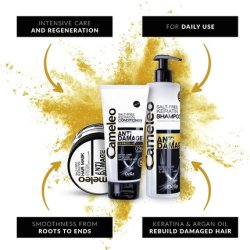 Cameleo Keratin Serum for Damaged Dry Brittle Hair Regenerating Repair Treatment with Biomimetic Keratin & Argan Oil