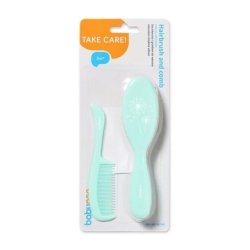 BabyOno Natural Soft Bristle Brush and Comb Set