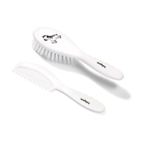 BabyOno Brush and Comb Set for Children and Infants with Soft White Bristles
