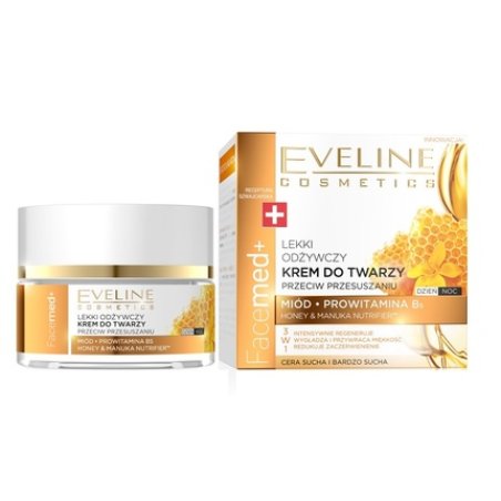 Eveline Cosmetics Facemed 3 In 1 Light Nourishing Face Cream Against Dryness, 50 Ml