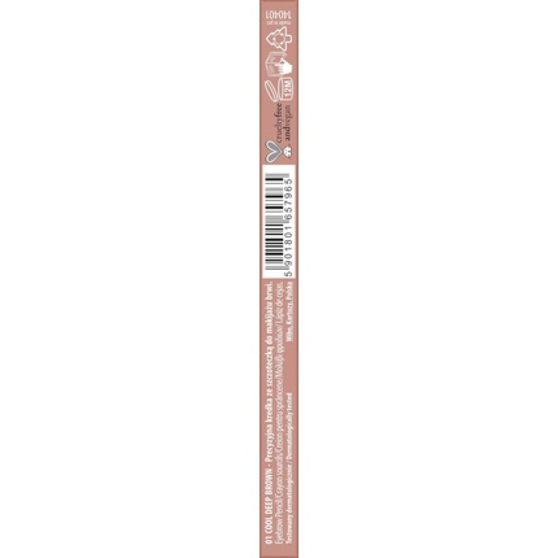 NAM Cosmetics Precise Brow Pencil NR 1 Cool Deep Brown 0.7g