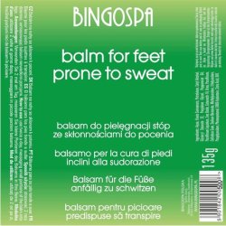Bingospa Foot Balm Against Sweating, Pain, and Swelling 135g