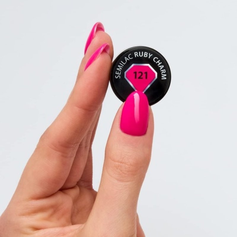 Semilac UV Nail Polish Ruby Charm 121 Pink 7ml