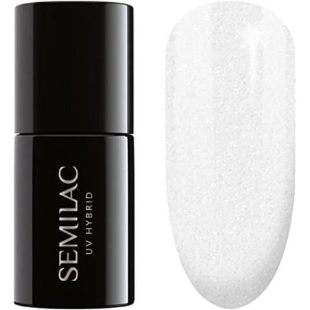 Semilac 091 UV Hybrid Nail Polish Glitter Milk 7ml