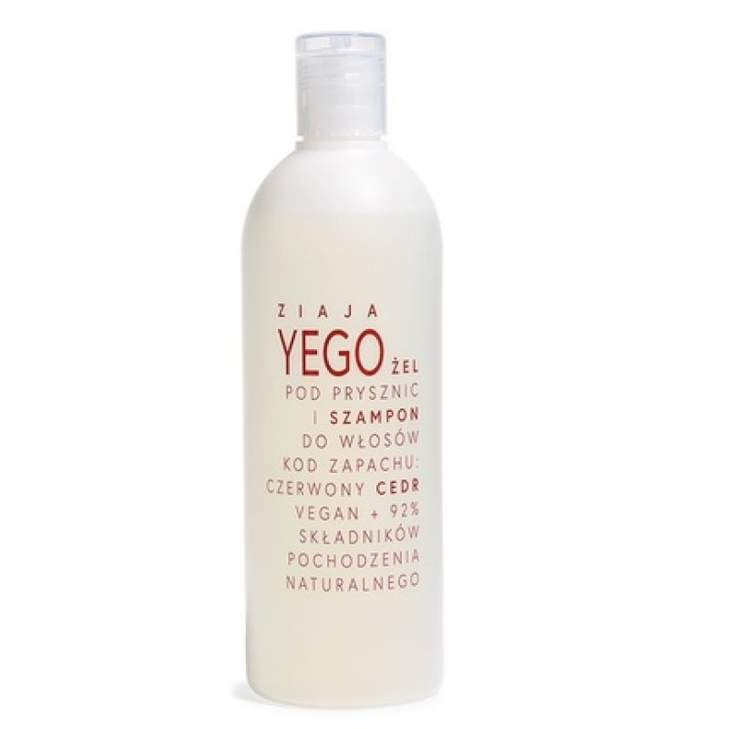 Yego Shower Gel And Shampoo For Hair Red Cedar 400ml