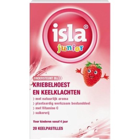 Isla Junior Strawberry 20 Throat Lozenges