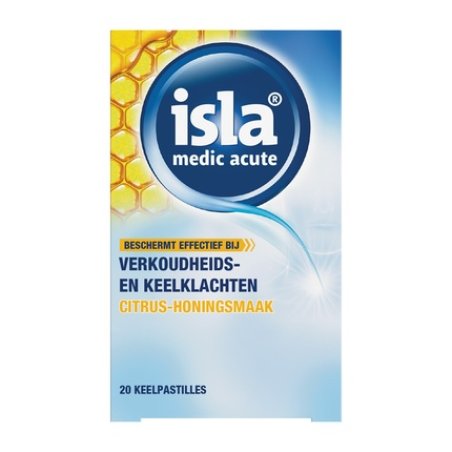 Isla Medic Acute Citrus-Honey Throat Pastilles - Soothing Throat Lozenges