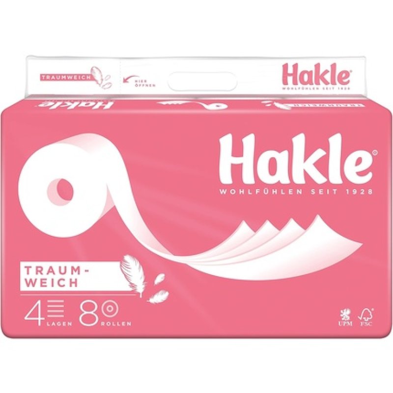 Hakle Traumweich Toilet Paper 4-Ply 8 x 130 Sheets