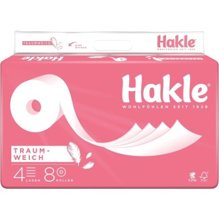 Hakle Traumweich Toilet Paper 4-Ply 8 x 130 Sheets