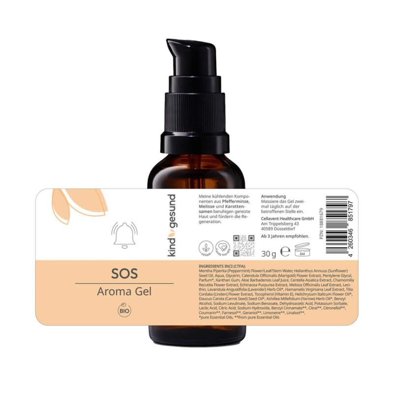 Kindgesund 18881679 huile essentielle Gel essentiel 30 ml Menthe poivrée Corps