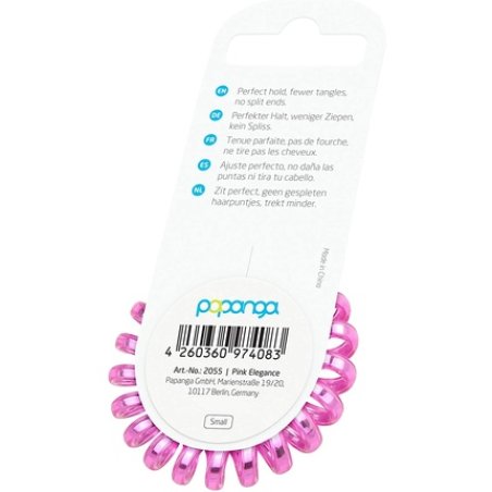 Papanga Spiral Hair Bows, Elegance Edition, Size: Small, Color: Pink