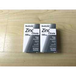 Healthaid Zinc Citrate 100mg Vegan Tablets 100 Tablets