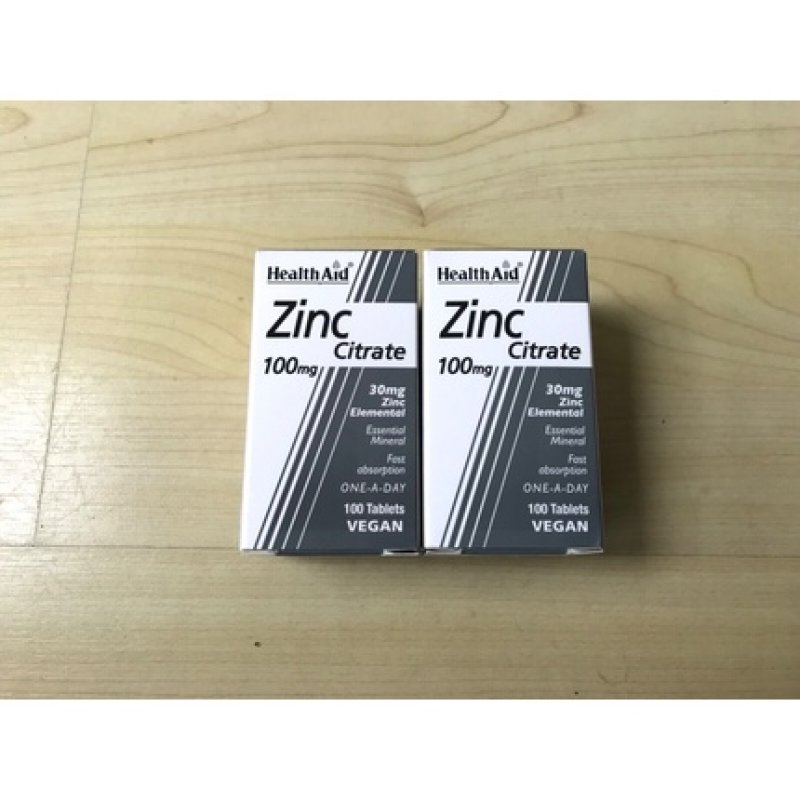 Healthaid Zinc Citrate 100mg Vegan Tablets 100 Tablets