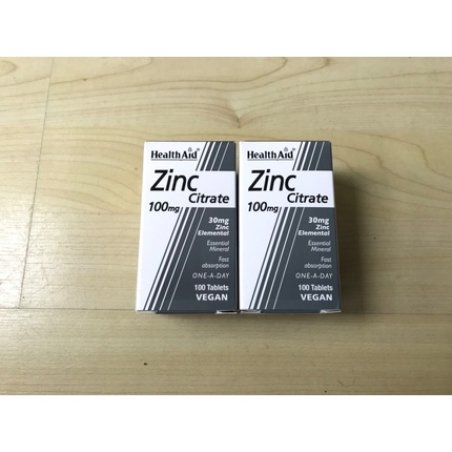 Healthaid Zinc Citrate 100mg Vegan Tablets 100 Tablets