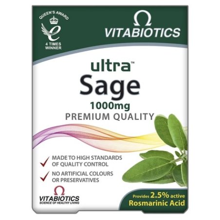 Vitabiotics Ultra Sage Dietary Supplement With Sage - 30 Tablets