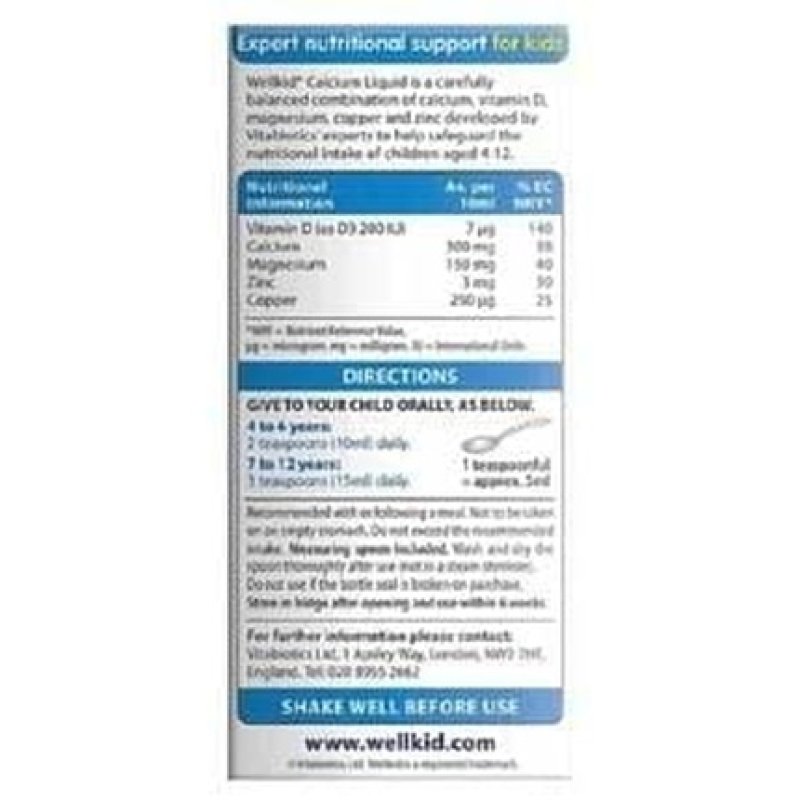 Vitabiotics Wellkid Calcium Liquid 150ml