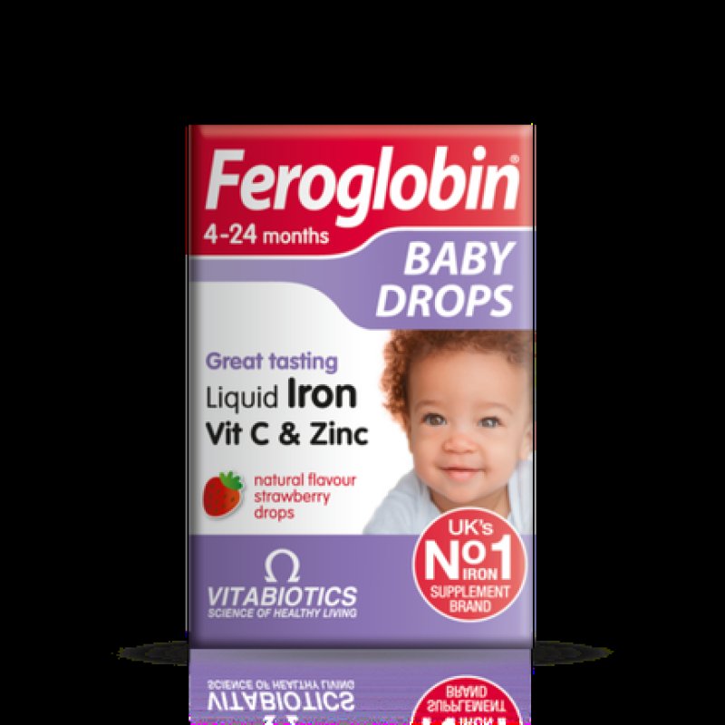 Vitabiotics Feroglobin Baby Drops with Iron, Vitamin C, and Zinc 30ml