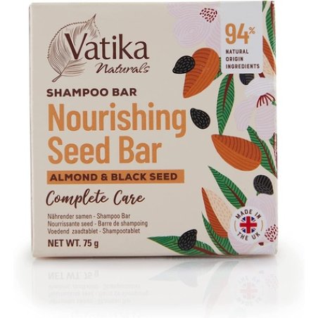 Vatika Naturals Complete Care Shampoo Bar 75g - Enriched with Almond Oil and Black Seed Extracts for Damaged Hair