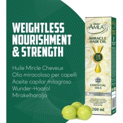 Dabur Amla Miracle Oil 200ml Infused With 22 Ayurvedic Essential Oils Suitable For All Hair Types Dermatologically