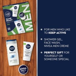 Nivea Men Game Ready Gift Set 3 Products - Men's Skincare Gift Set with Shower