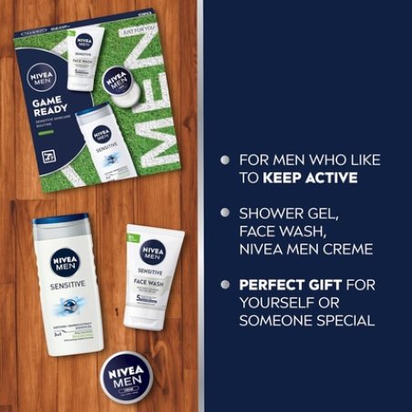 Nivea Men Game Ready Gift Set 3 Products - Men's Skincare Gift Set with Shower