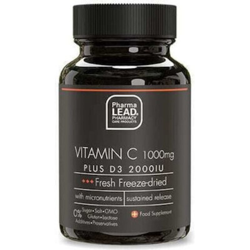 Pharmalead Black Range Vitamin C 1000mg Plus D3 2000iu - 120 Capsules
