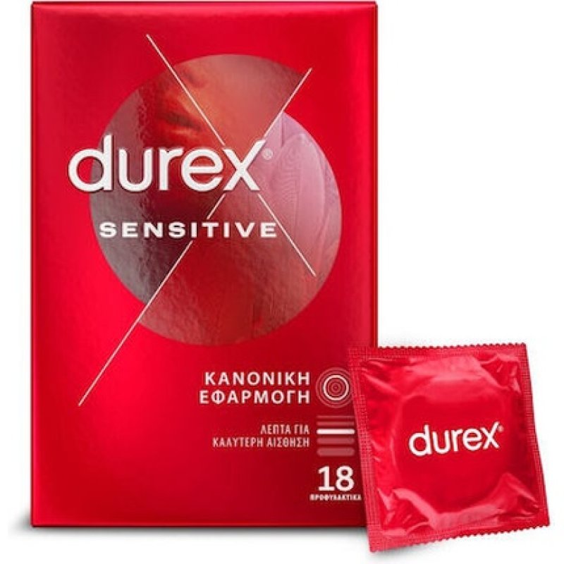 Durex Sensitive Condoms Thin For Greater Sensitivity - 18 Pieces