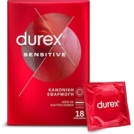 Durex Sensitive Condoms Thin For Greater Sensitivity - 18 Pieces
