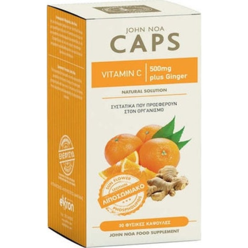 John Noa Vitamin C 500mg Plus Ginger 30 Capsules