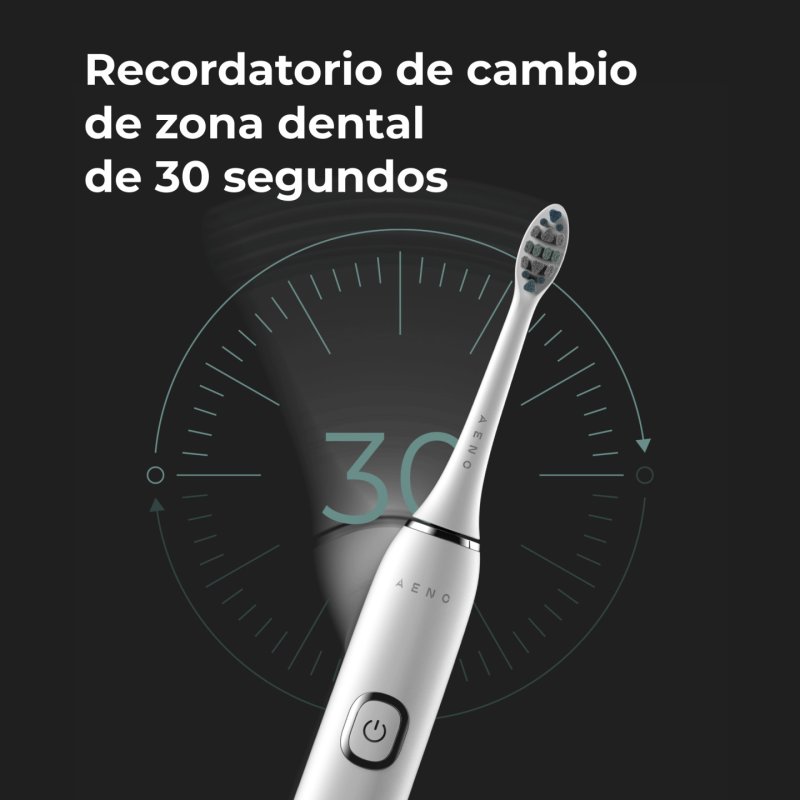AENO DB3 Sonic Toothbrush with 3 Cleaning Modes and 4 Brush Heads White
