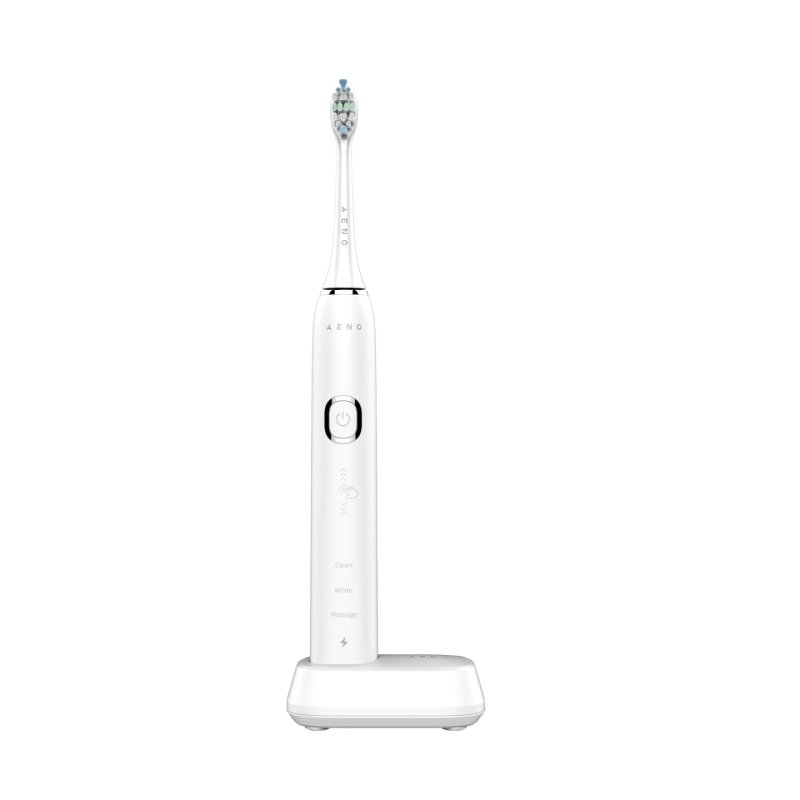 AENO DB3 Sonic Toothbrush with 3 Cleaning Modes and 4 Brush Heads White