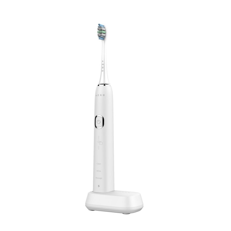 AENO DB3 Sonic Toothbrush with 3 Cleaning Modes and 4 Brush Heads White