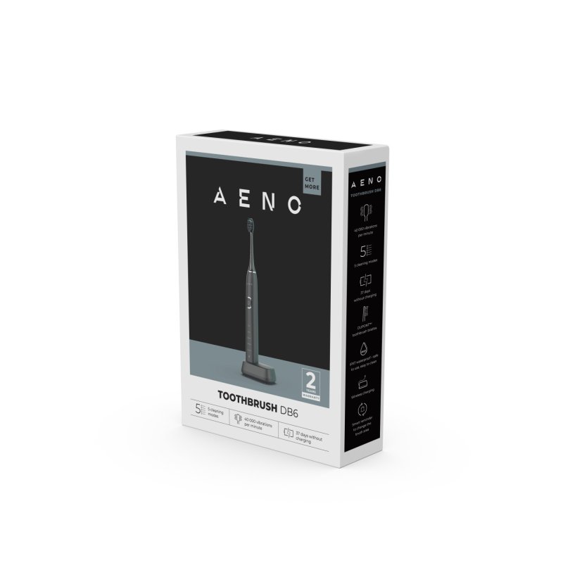 AENO DB6 Adulte Brosse à dents à ultrasons Noir