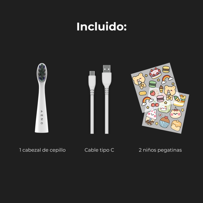 AENO DB7 Enfant Brosse à dents à ultrasons Argent, Blanc