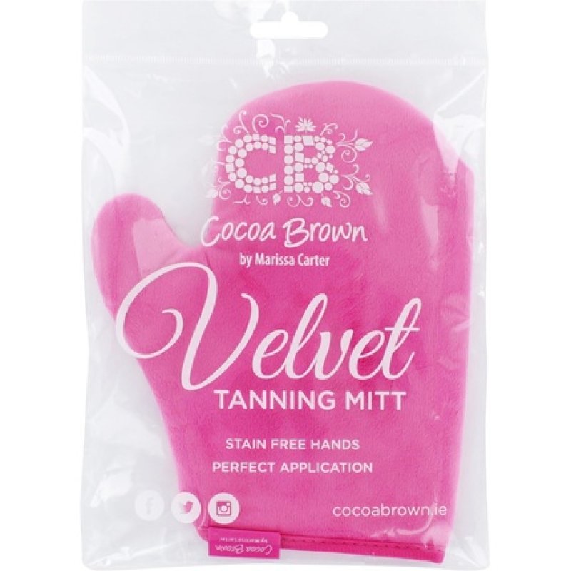 Cocoa Brown Velvet Tanning Mitt