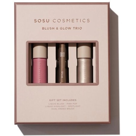 Sosu Cosmetics Blush Glow Trio Gift Set Of Decorative Cosmetics