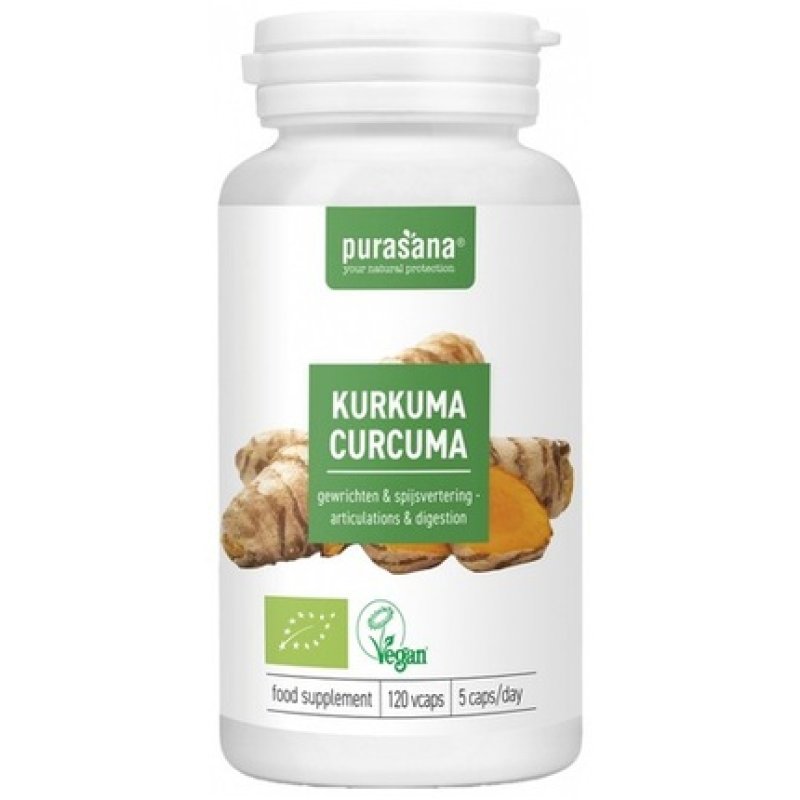 Purasana Organic Turmeric Dietary Supplement 120 Capsules