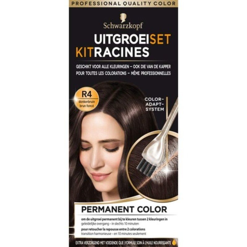Schwarzkopf Outgrowth Set Permanent Hair Colour Dark Brown 80g