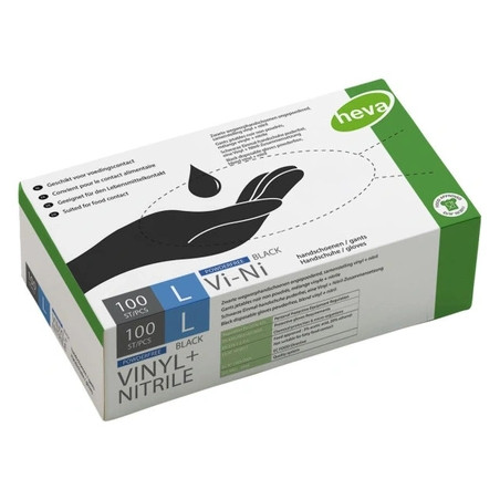 Shophair Shophair 100 Black Vinyl Gloves Size L