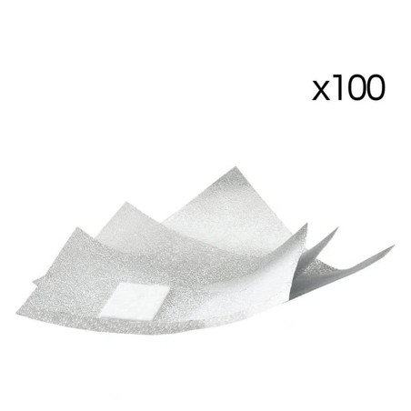 Sibel Aluminum Foil Wraps For Nail Gel Removal X100