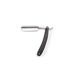 Sibel Straight Razor Black Horn 5/8