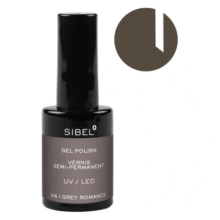 Sibel Gel Nail Polish Color 26 Grey Romance 14 Milliliters