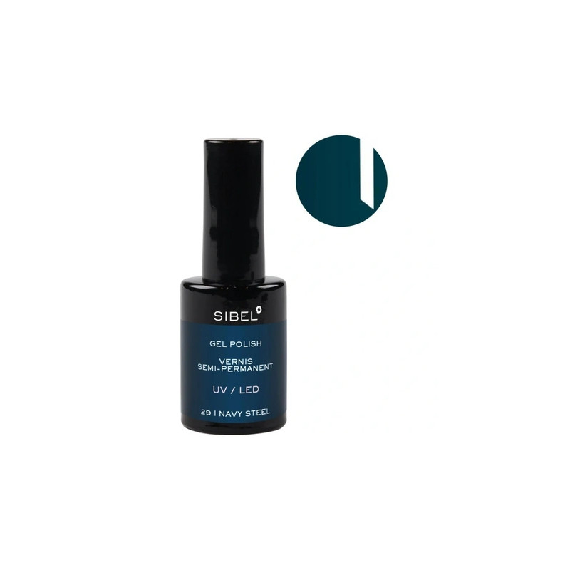 Sibel Gel Nail Polish Color 29 Navy Steel 14 Milliliters