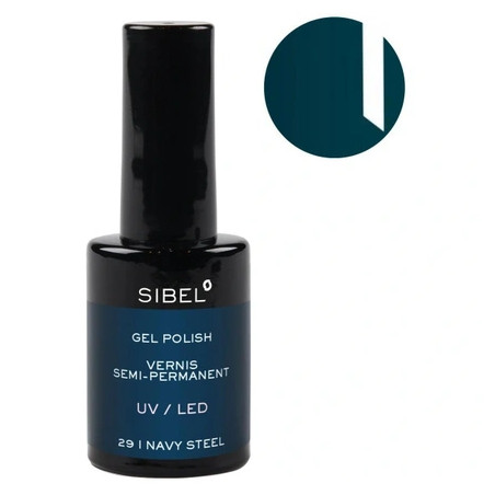 Sibel Gel Nail Polish Color 29 Navy Steel 14 Milliliters