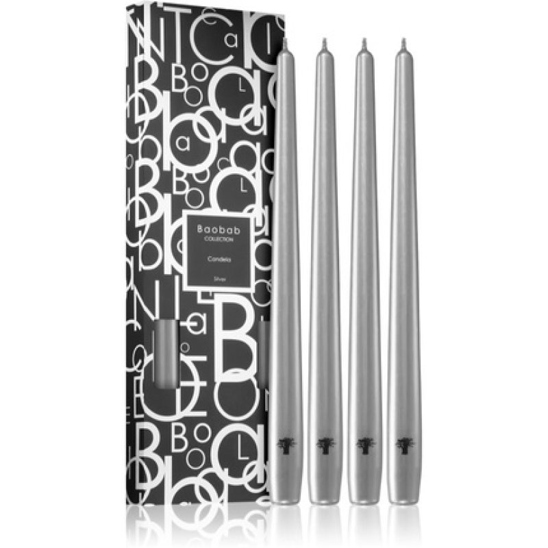 Baobab Candela Silver 4-piece Candle Set