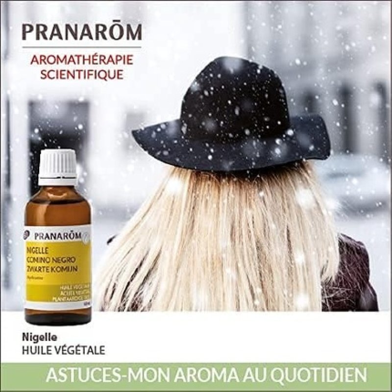 Pranarôm Organic Nigella Vegetable Oil Anti-Aging First Cold Pressed for Black Cumin Seeds 50ml