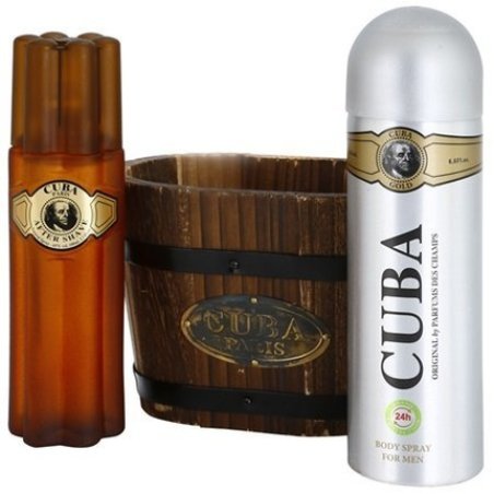 Cuba Gold by Cuba for Men 2 Piece Gift Set 3.4oz After Shave 6.7oz Body Spray