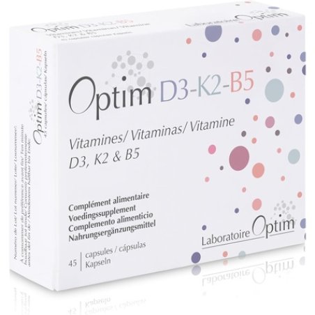 Optim D3-K2-B5 Vitamins 45 Capsules - Vitamins D3, K2, and B5