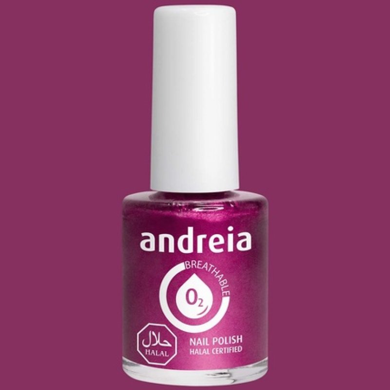 Andreia Halal Breathable Nail Polish Varnish Water Permeable B10 Green Shades of Blue 10.5ml