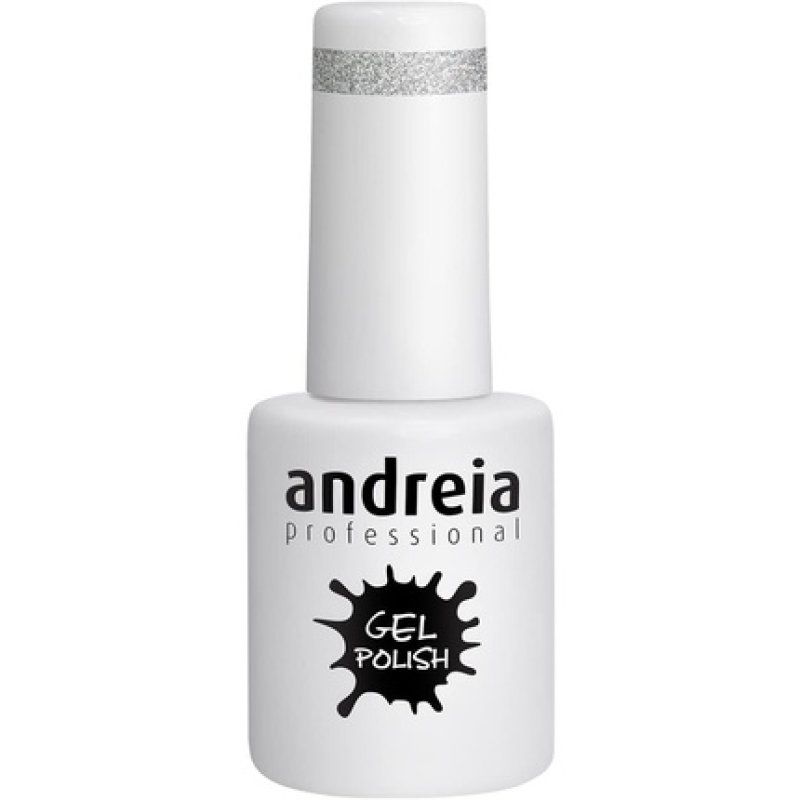 Andreia Semi-Permanent Nail Gel Polish Colour 277 Silver Glitter 10.5ml